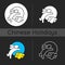 Rabbits and moon dark theme icon