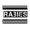 RABIES stamp on white