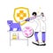 Rabies and your pet abstract concept vector illustration.