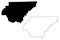 Rabun County, Georgia U.S. county, United States of America,USA, U.S., US map vector illustration, scribble sketch Rabun map