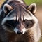 Raccoon close-up. Generative AI