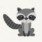 Raccoon cute wildlife icon