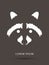 Raccoon Face graphic vector.