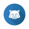 Raccoon flat design long shadow glyph icon