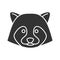 Raccoon glyph icon