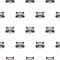 Raccoon head cartoon seamless vector pattern.