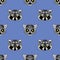 Raccoon and lemur seamles geometric pattern