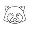 Raccoon linear icon
