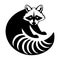 Raccoon logo design in circle