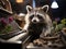 Raccoon playing piano with camera settings