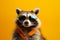 Raccoon sunglasses animal. Generate Ai