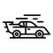 Race car icon outline vector. Vehicle design