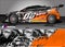 Race car livery graphic vector. abstract grunge background design for vehicle vinyl wrap and car branding