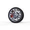 Race car tire with chrome rims