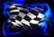 Race, checkered flag background