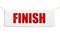 Race finish line textile banner realistic vector illustration template isolated.