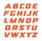 Race font. Geometrical cursive alphabet, modern stylized, monogram, beautiful letters collection, vector illustrations