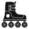 Race inline skates icon, simple style