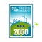 Race to Net Zero 2050 Asia Greenhouse Gas Emission Target Carbon Climate Neutral Campaign Poster