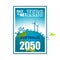 Race to Net Zero 2050 Australia Greenhouse Gas Emission Target Carbon Climate Neutral Campaign Poster