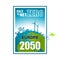 Race to Net Zero 2050 Europe Greenhouse Gas Emission Target Carbon Climate Neutral Campaign Poster