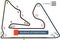 Race track map layout with label for Bahrain International Circuit