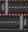 Race track with start and finish line for car. Asphalt road on f1. Texture for racing top formula. Pattern of fast speedway.