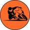 Racer ride sportbike eps 10 vector isolated icon