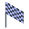 Racetrack flag icon isometric vector. Car track