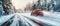 Racing Against Winter: The Danger of a Speeding Car on a Snowy Road