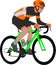 Racing bicyclist illustration