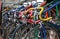 Racing bikes for sale on the market of used things in Europe