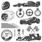 Racing Black Icon Set