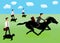 Racing - businessmen riding a horse