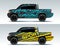 Racing car graphic. Truck wrapping background. Vehicle branding vector design