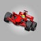 Racing Car Vector Front Side View Illustration