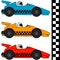 Racing Cars & Finishing Line