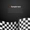 Racing checkered finish flag vector background