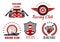 Racing club, motorsport competition icons design