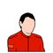 Racing driver avatar vector