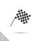 Racing finish flag smooth vector icon