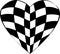 Racing flag and heart jpg image with svg vector cut file for cricut and silhouette