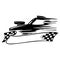 Racing Graphic for Car - Automobile Engine Motorsport Race Racer Driver Champion Racecar Silhouette LogoRacing Sports