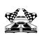 Racing Graphic for Car - Automobile Engine Motorsport Race Racer Driver Champion Racecar Silhouette LogoRacing Sports