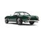 Racing green vintage sports car - rear view