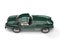 Racing green vintage sports car - top down side view