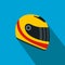 Racing helmet flat icon