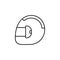 racing helmet icon. Element of motor sport icon for mobile concept and web apps. Thin line racing helmet icon can be used for web