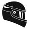 Racing helmet icon, simple style