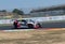 Racing Honda TCR car action on racetrack, blurred motion background